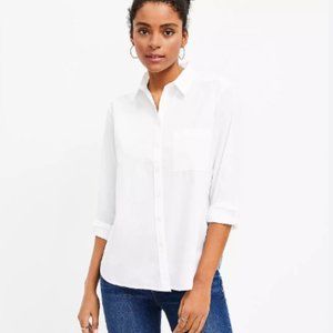 NWT Loft Everyday Pocket Shirt Button-Down